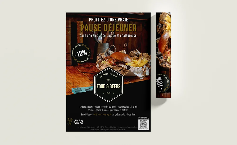 Mockup Flyer A4 Top View